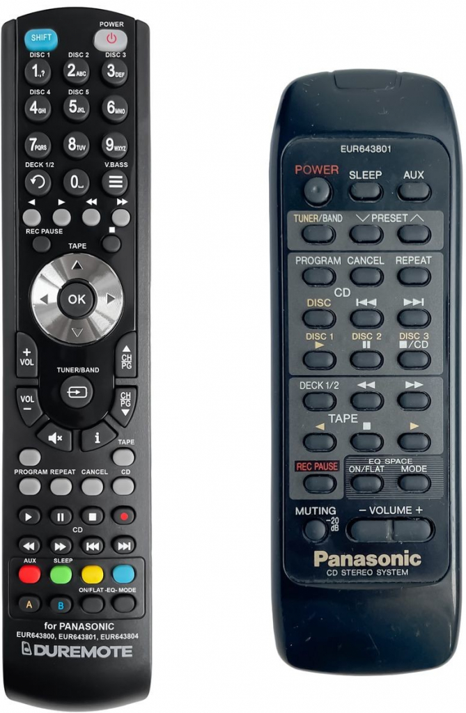 Diaľkový ovládač General Panasonic EUR643800, EUR643801, EUR643804, EUR643805