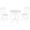 Garden-Shop Súprava kovových stoličiek a stola Indra (SET 2+1) - Biela