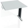 Rokovací stôl Flex, 80x75,5x80 cm, sivý/kov