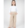 Dievčenské nohavice široké padavé Natural béžová