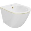 Mexen Lena závesný bidet, bielo/zlatá línia - 35224805