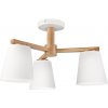 Lamkur | Prisadený luster ELLIE 3xE27/15W/230V biela/dub | LA49236