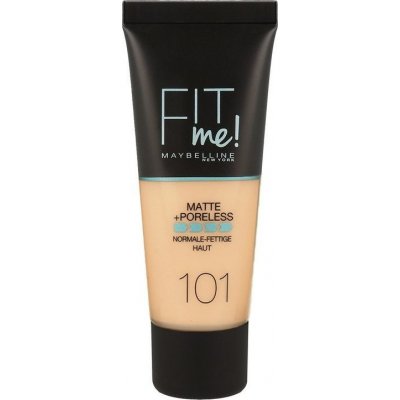 Maybelline Fit Me! Matte + Poreless zjednocujúci make-up so zmatňujúcim efektom 101 True Ivory 30 ml