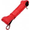 Syntetické lano s očnicí 8 mm (DYNEEMA) 25 m, červené