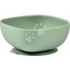 Miska pre bábätká Silicone Suction Bowl Beaba Sage Green zo silikónu zelená od 4 mes