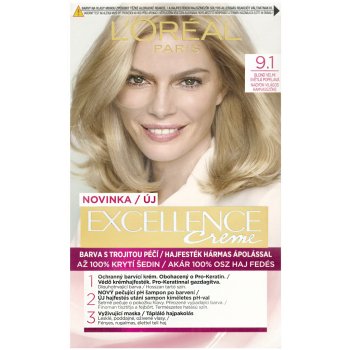 L'Oréal Excellence Creme Triple Protection 9,1 Natural Light Ash Blonde 48 ml