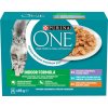 Purina One Indoor mini filetky s kuraťom teľacím tuniakom 12 x 85 g