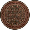 Najkoberce KASHQAI 4362 400 ornament, zelený / bordový kruh 160 cm kruh