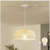 Brilagi - LED luster na lanku CERIA BOHO 1xE27/40W/230V pr. 40 cm ratan EG300171+EG781131 + záruka 3 roky zadarmo