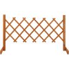Záhradný mriežkový plot oranžový 120x60 cm masívne jedľové drevo-ForU-314822