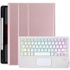 AppleKing puzdro s podsvietenou klávesnicou, touchpadom a priestorom na Apple Pencil pre iPad 10,9