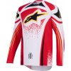 Dres TECHSTAR NOMUR, ALPINESTARS (světle šedá/červená/černá/žlutá, vel. XL)