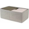 Compactor úložný box Oxford 26 × 42 × 16,5 cm, polyester, sivo-béžový