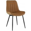 Kondela HAZAL CI/CA 0000256310 - stolička jedálenská čierna / látka camel