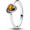 PANDORA prsten Medově žlutý kruh věčnosti 58 192993C11-58