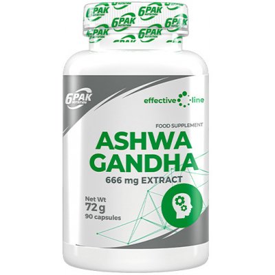 6PAK Ashwagandha 666 mg 90 kapsúl