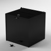 Najcenovky Akrylatový losovací box 250 x 250 x 250 mm biely čierna farba