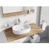 Oválna umývadlová doska Ravak Ceramic 37 cm biela