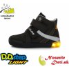 DD Step svietiace tenisky detské Čierne, Veľkosť obuvi 36+DD Step Chlapčenské blikajúce členkové topánky DD Step Čierne 068-398A, Veľkosť obuvi 36
