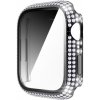 AppleKing puzdro osadené kamienky s tvrdeným sklom pre Apple Watch 41 mm - čierne - možnosť vrátiť tovar ZADARMO do 30tich dní