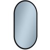 Venti Oslo zrkadlo 50x90 cm oválne s osvetlením čierna 5907722357519