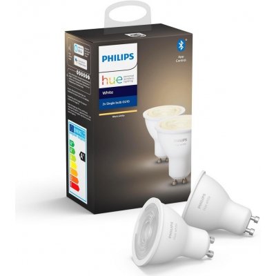Philips Hue White žiarovky GU10 5.2W 400lm 2-set 2700K Bluetooth 871869962931100 + záruka 3 roky zadarmo