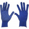 EXTOL CRAFT 99715D Polyesterové rukavice s PVC terčíkmi modre 1ks