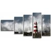 Sablio Obraz - 5-dílný Maják vo vlnách - 100x60 cm