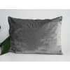 XPOSE® Mikroplyšová obliečka na vankúš - tmavo sivá 70x90 cm, Mikroplyš