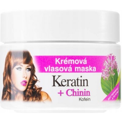 Bione Cosmetics Krémová maska na vlasy Keratín Chinín 260 ml