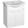 Aqualine Keramia Fresh skrinka 59.6x33.4x74 cm závesná kúpeľňová skrinka pod umývadlo biela 50063A
