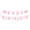 Party Girlanda Baby Shower ružový sloník 300 cm