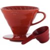 ManuCafe Hario keramický prekvapkávač na kávu - červený