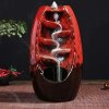 Keramická aromalampa Vodopád 18cm - červená