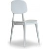 Plastová jedálenská stolička SIMPLY, biela