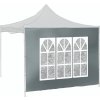 Cattara 13345 Bočnica s oknami pre párty stan Waterproof, sivá, 2 x 3 m