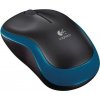 Logitech M185, bezdrôtová myš, čierno-modrá 910-002239