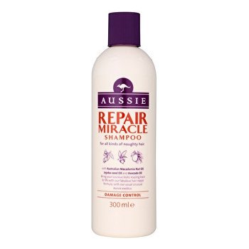 Aussie Repair Miracle šampón pre nepoddajné vlasy with Australian Macadamia Nut Oil Jojoba-Seed Oil and Avocado Oil 300 ml