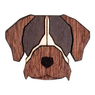 BeWooden drevená brošňa v tvare psa Bohemian Griffon BR71