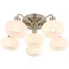 Rabalux 3918 prisadené stropné svietidlo Sorina 6x40W | E14 - mosadz, biela