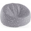 Sablio Sedací vak Cocoon Bílé flíčky na fialové - 75 x 45 x 35 cm