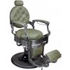 Retro barber kreslo MONET - semišovo zelená