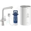 Grohe Red - Drezová batéria Duo s ohrevom vody a filtráciou, zásobník M, supersteel - 30327DC1