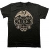 Queen Tričko Floral Crest Mono Unisex Black L