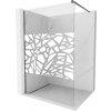 MEXEN/S - Kyoto Sprchová zástena WALK-IN 120 x 200, biely vzor 8 mm, grafit metal 800-120-101-95-85