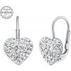 Silvego Silvego strieborné náušnice srdce so Swarovski kryštálmi SILVEGOB36011