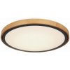 GLOBO 41764-24 BRUNO stropné svietidlo LED D437mm 24W/1000lm 3000/4500/6000K čierna, opál, drevo