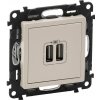 Legrand Valena Life - USB nabíjačka dvojitá (béžová) 753212