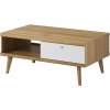 Piaski Konferenčný stolík PRIMO PL107 dub riviera/biela drevo 107 cm x 46 cm x 67 cm