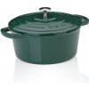 Pekáč litinový s poklicí Calido kulatý smaragdově zelená 24x12 cm 3,8l KL-12900